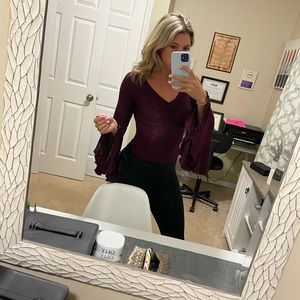 Free people flared sleeve shirt